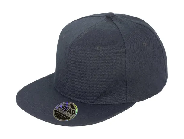  Bronx Original Flat Peak Snap Back Cap - Result Headwear Black