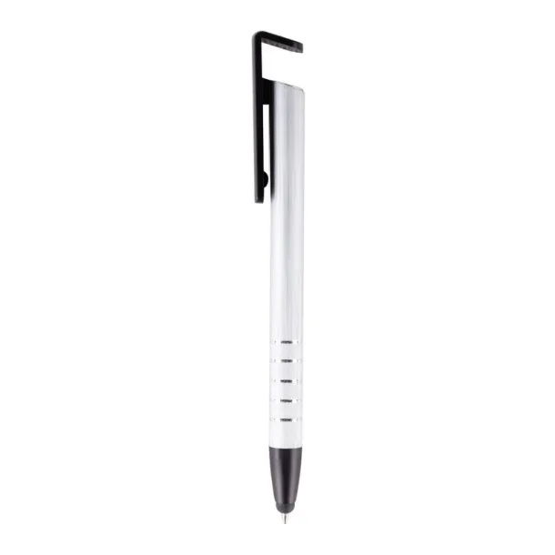  Ball pen, touch pen, phone stand silver