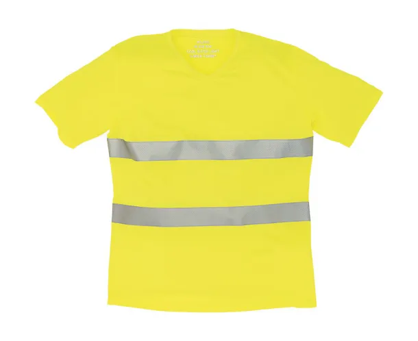  Fluorescentna kratka majica s V-izrezom, 130 g/m² - Yoko Fluo Yellow