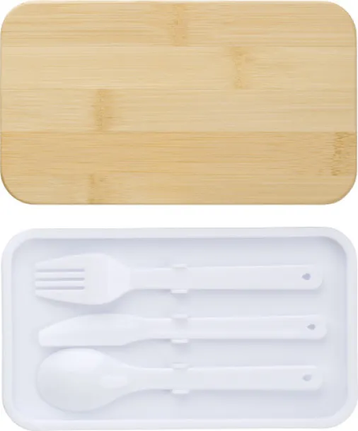 Maxton PP dvoslojna kutija za ručak, 2 x 400 ml Bijela
