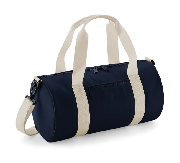  Mini valjkasta torba - Bagbase French Navy Off White