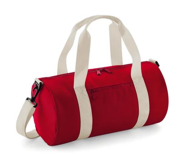  Mini valjkasta torba - Bagbase Classic Red Off White