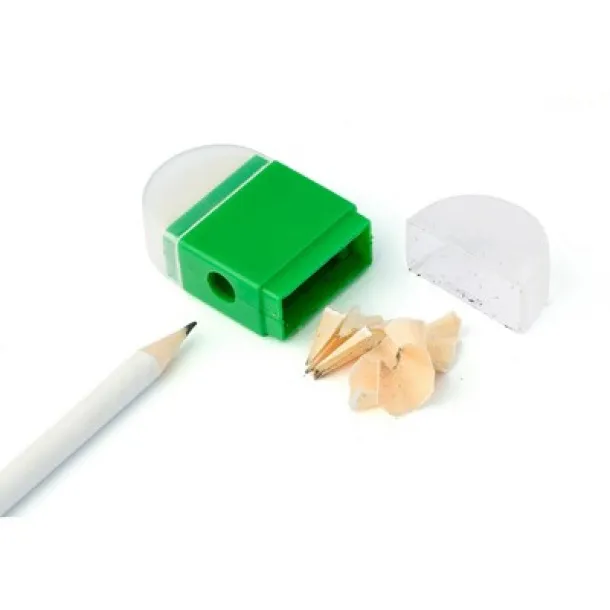  Eraser, pencil sharpener light green