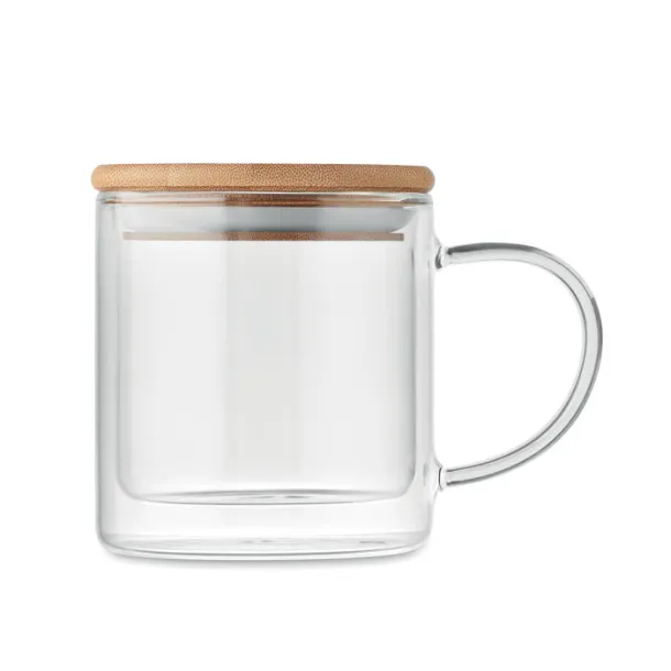 FARBI Double wall borosilicate mug Transparent