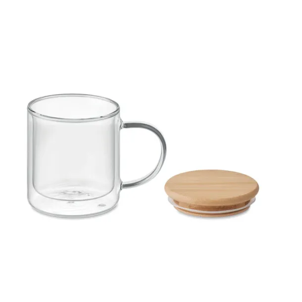 FARBI Double wall borosilicate mug Transparent