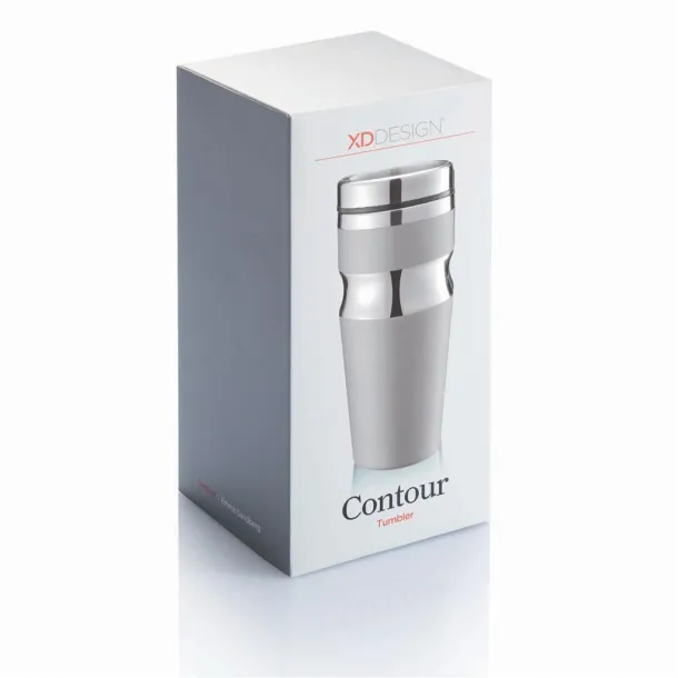  Contour šalica bez drške, 350 ml - XD Design Siva Srebrna
