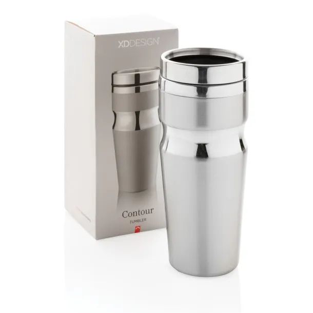  Contour šalica bez drške, 350 ml - XD Design Siva Srebrna
