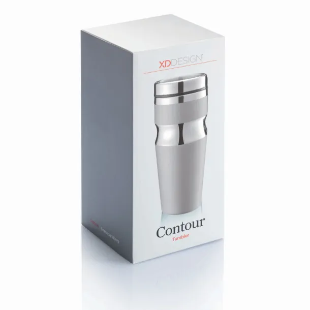  Contour šalica bez drške, 350 ml - XD Design Siva Srebrna
