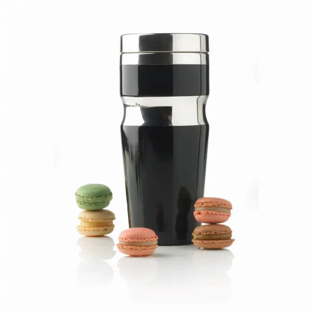 Contour šalica bez drške, 350 ml - XD Design Crna Srebrna