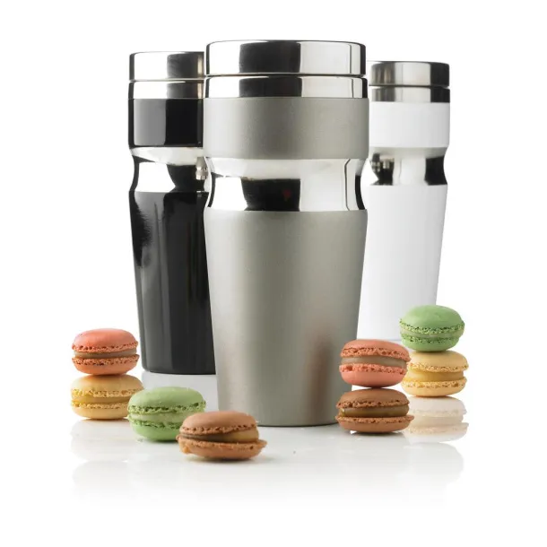  Contour šalica bez drške, 350 ml - XD Design Crna Srebrna