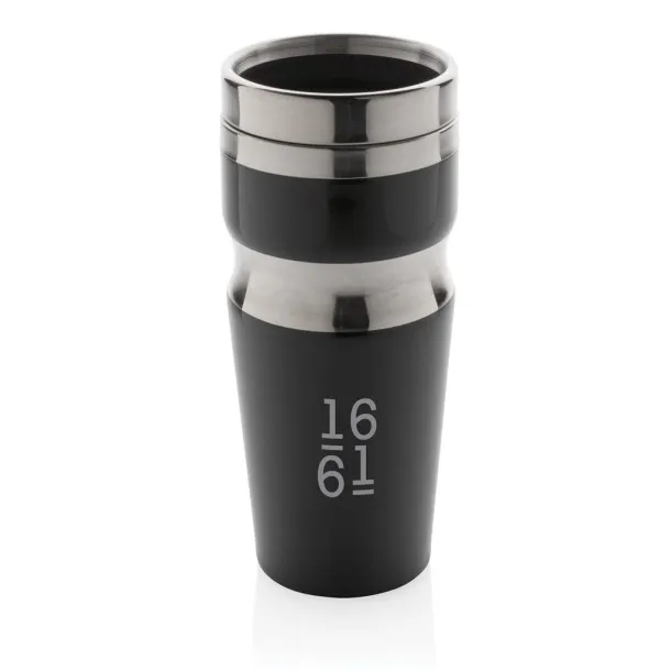  Contour šalica bez drške, 350 ml - XD Design Crna Srebrna