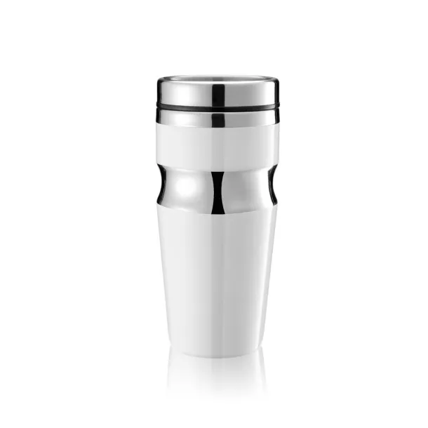  Contour šalica bez drške, 350 ml - XD Design Bijela Srebrna