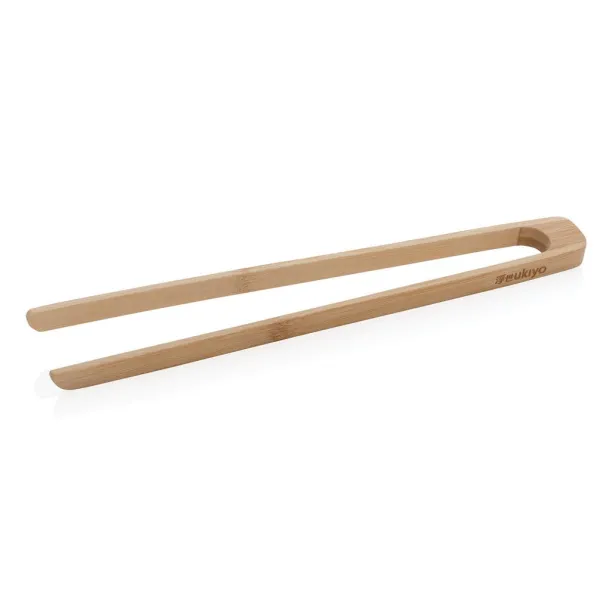 Ukiyo  bamboo serving tongs - Ukiyo Brown 