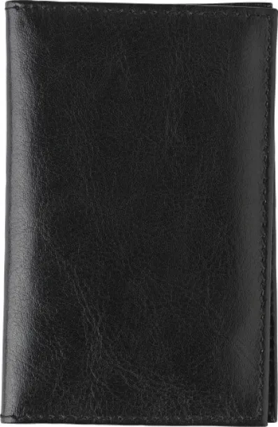  Split leather credit card wallet Lee Crna