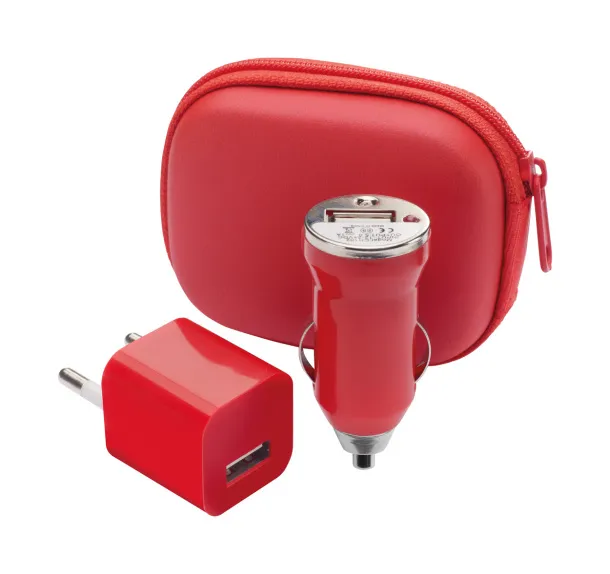 Canox USB charger set Red White