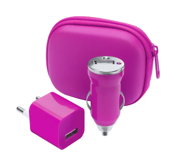 Canox USB charger set Pink White