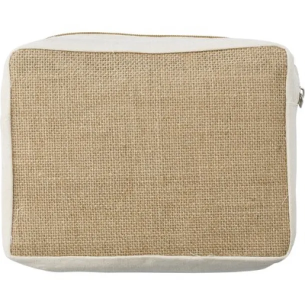  Jute cosmetic bag brown