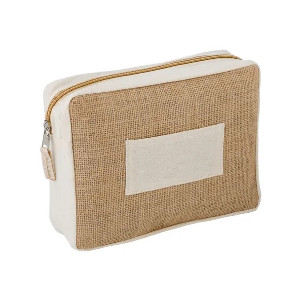  Jute cosmetic bag brown