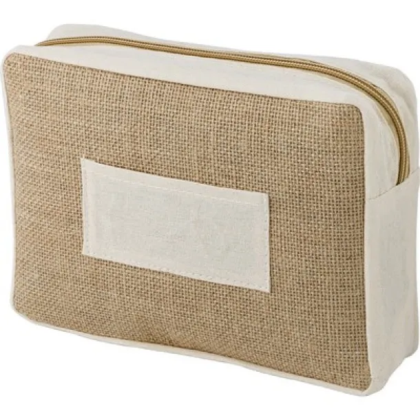  Jute cosmetic bag brown