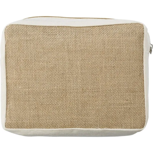  Jute cosmetic bag brown