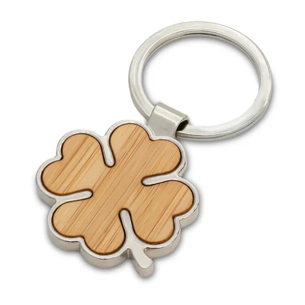 BRAY clover keyring Brown