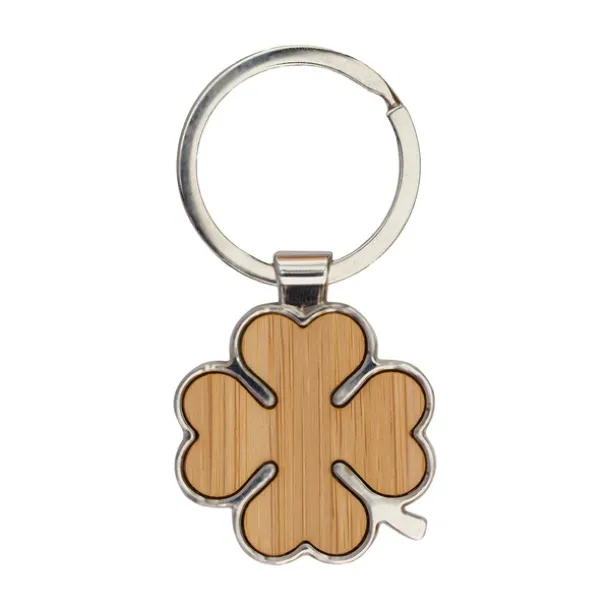 BRAY clover keyring Brown