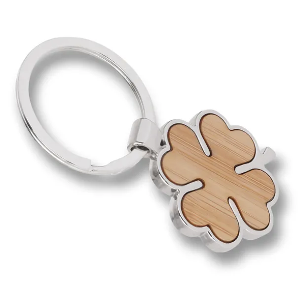 BRAY clover keyring Brown