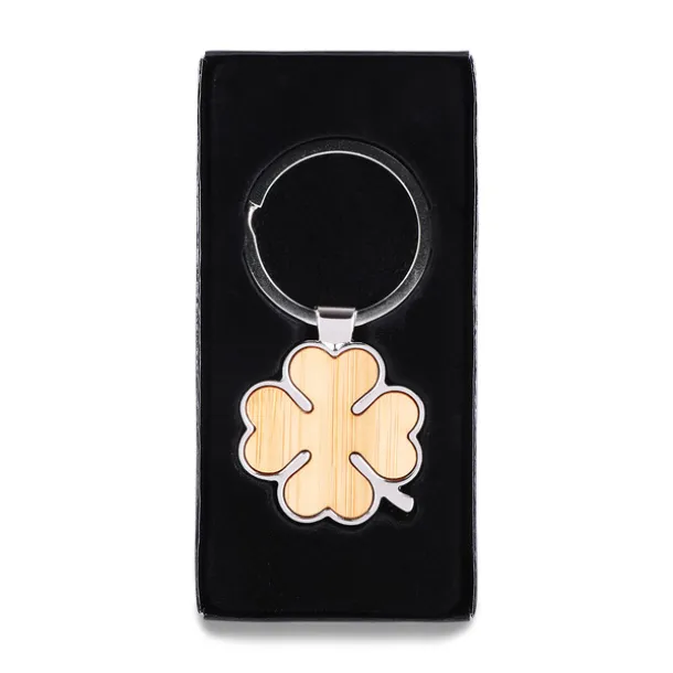 BRAY clover keyring Brown