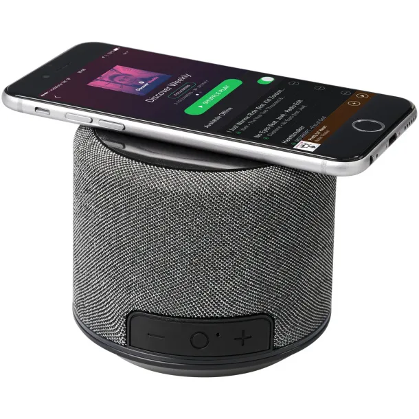 Fiber wireless charging Bluetooth® speaker Solid black