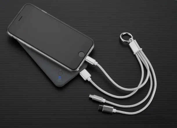 TAUS 3 in 1 USB cable Srebrna