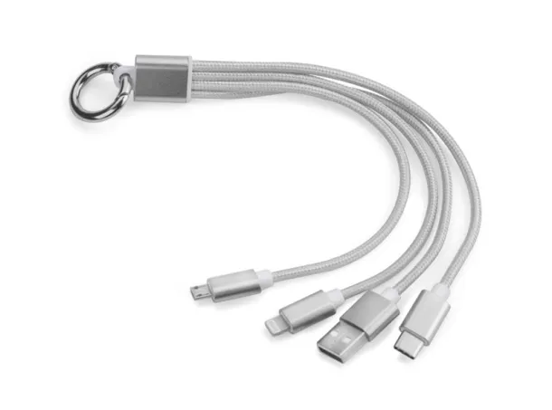 TAUS 3 in 1 USB cable srebrny