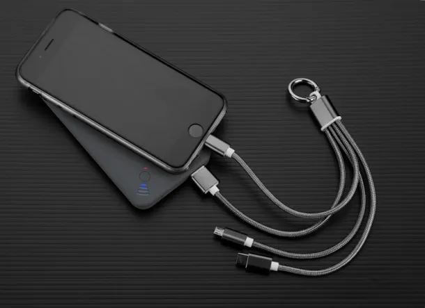 TAUS 3 in 1 USB cable Crna