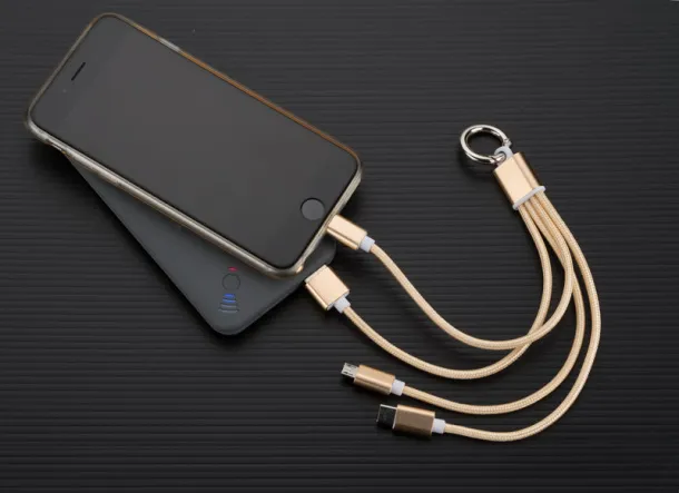 TAUS 3 in 1 USB cable Zlatna