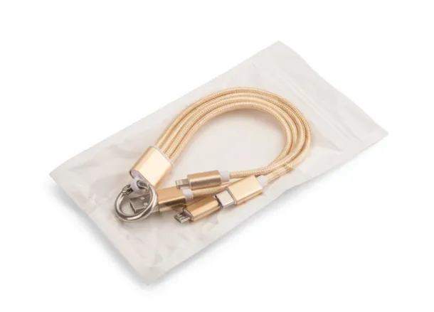 TAUS 3 in 1 USB cable złoty