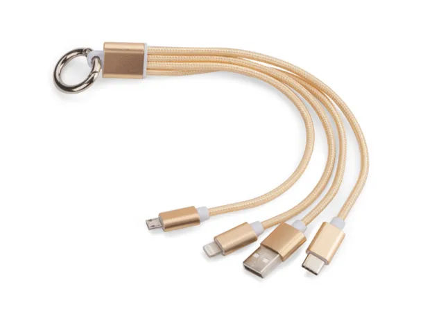 TAUS USB kabel 3u1 złoty