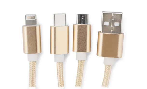 TAUS USB kabel 3u1 złoty