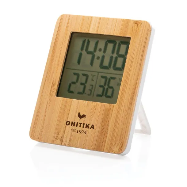  Bamboo weather station - XD Collection Brown White