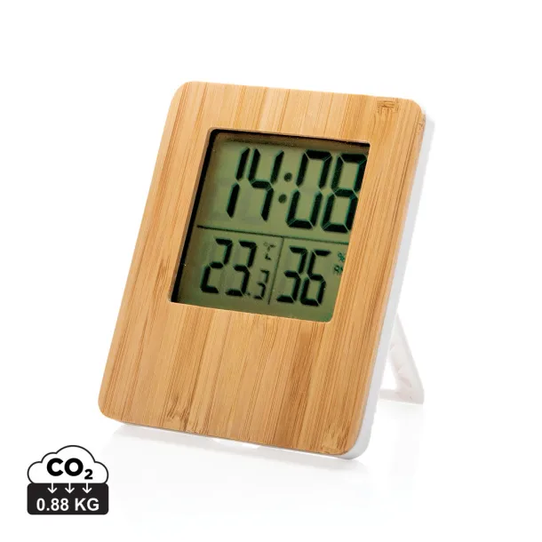  Bamboo weather station - XD Collection Brown White