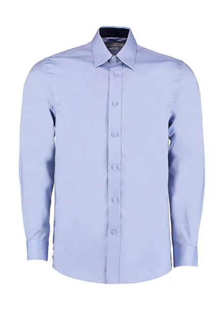  Tailored Fit Premium Contrast Oxford Shirt - Kustom Kit Svijelo plava Navy