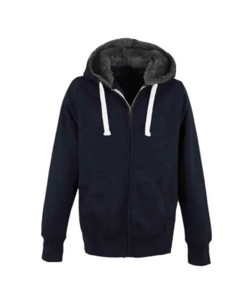  Hoodie s podstavom od umjetnog krzna - Just Hoods New French Navy