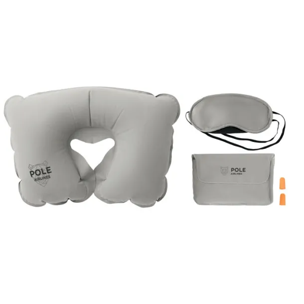 TRAVELPLUS Set w/ pillow, eye mask, plugs Grey