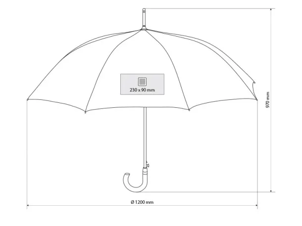 HIGH CLASS umbrella with automatic open - CASTELLI Black