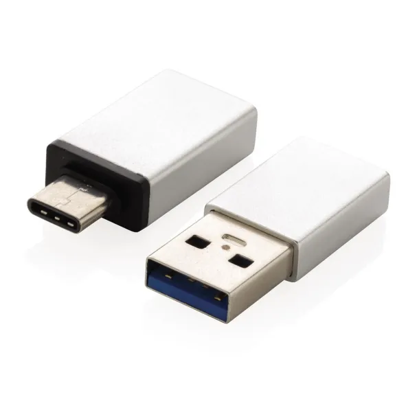  set adaptera USB A i USB C Srebrna
