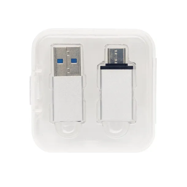 set adaptera USB A i USB C Srebrna
