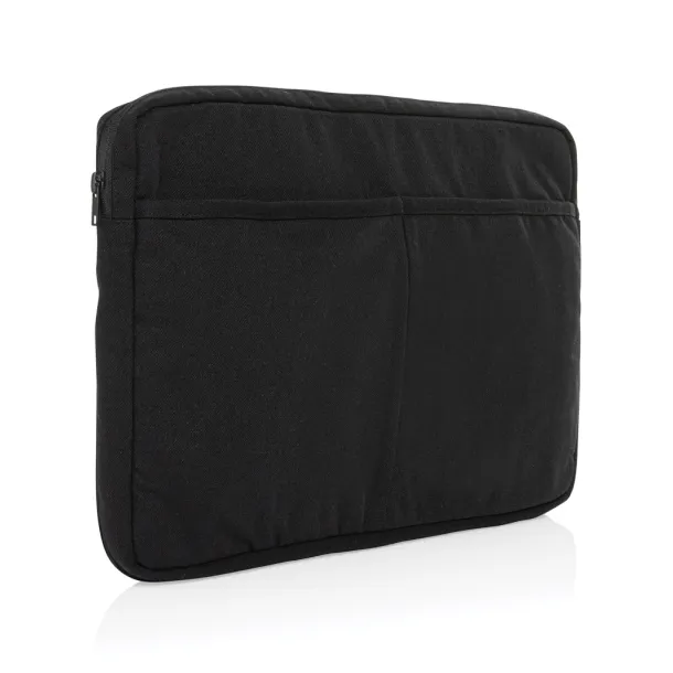  Laluka AWARE™ recycled cotton 15.6 inch laptop sleeve - XD Collection Black 