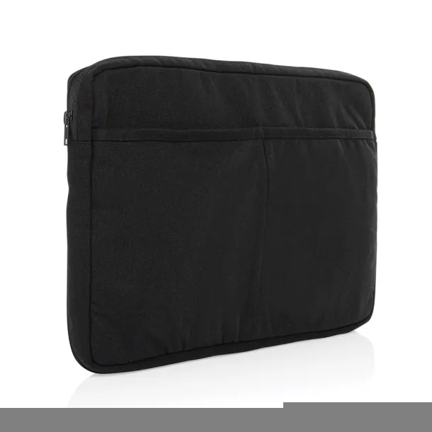  Laluka AWARE™ recycled cotton 15.6 inch laptop sleeve - XD Collection Black 