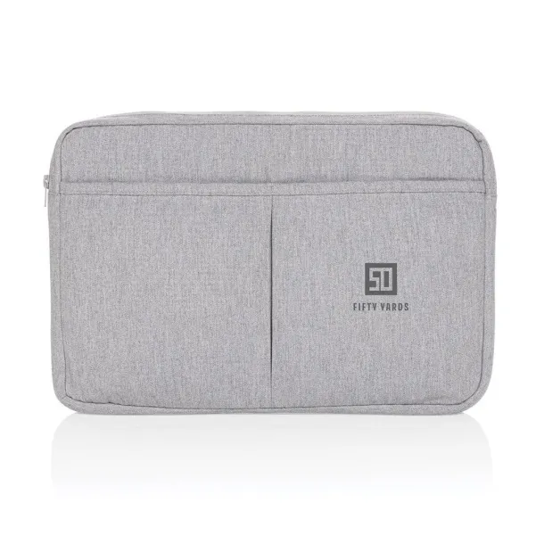  Laluka AWARE™ recycled cotton 15.6 inch laptop sleeve - XD Collection Grey 