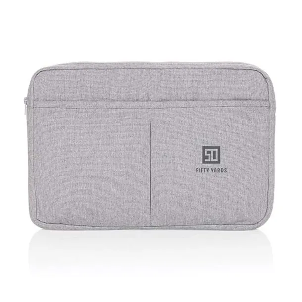  Laluka AWARE™ recycled cotton 15.6 inch laptop sleeve - XD Collection Grey 