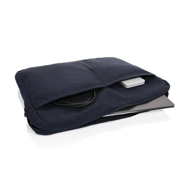  Laluka AWARE™ recycled cotton 15.6 inch laptop sleeve - XD Collection blue 