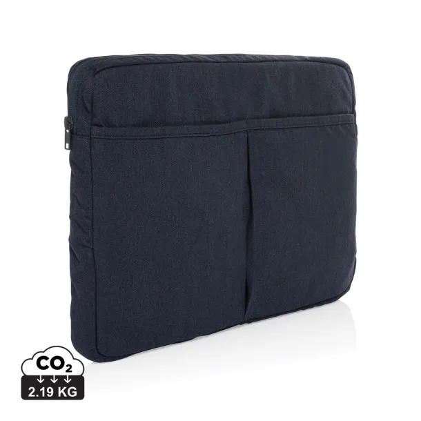  Laluka AWARE™ recycled cotton 15.6 inch laptop sleeve - XD Collection navy